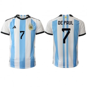 Argentina Rodrigo de Paul 7 Hjemme VM 2022 - Fodboldtrøjer (S/S)